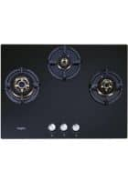 Whirlpool 3 Burners Gas Stove Stainless Steel, Aluminium Black (WP ELITE PRO BRASS HDMC 703)