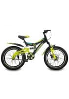 SHELDON X Trax Cycle for Kids with Dual Suspension (Black and Green)