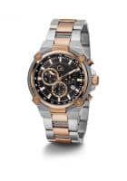 GUESS Y24002G2Mf Cableforce Chronograph Watch For Mens (Silver+Rose Gold)