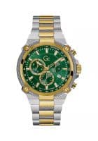 GUESS Y24014G9Mf Chronograph Watch For Mens (Silver+Gold)