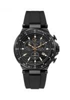 GUESS Quartz Chronograph Black Round Mens Watch Y81008G2Mf (Black)