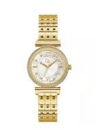 GUESS Quartz Analog White Round Womens Watch Y88003L1Mf (Gold)