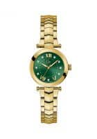 GUESS Quartz Analog Green Round Womens Watch Y93006L9Mf (Gold)