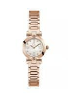 GUESS Quartz Analog White Round Womens Watch Y97002L1Mf (Rose Gold)