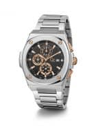 GUESS Quartz Chronograph Black Round Mens Watch Y99001G2Mf (Silver)