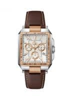 GUESS Quartz Chronograph White Rectangle Mens Watch Z06002G1Mf (Brown)