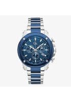 GUESS Z13002G7Mf Chronograph Watch For Mens (Silver+Blue)