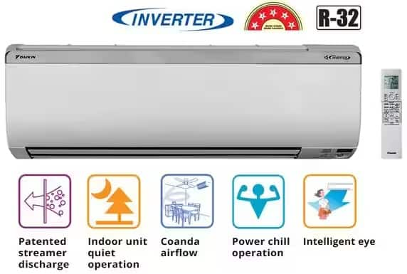 Daikin 1.5 Ton 5 Star BEE Rating Inverter Split AC (White, RKJ50TV16U ...