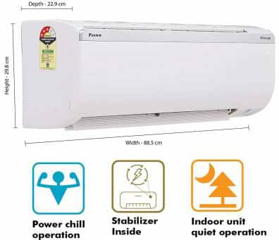 Daikin 1.5 Ton 3 Star BEE Rating Inverter Split AC (White, RKL50TV16U ...