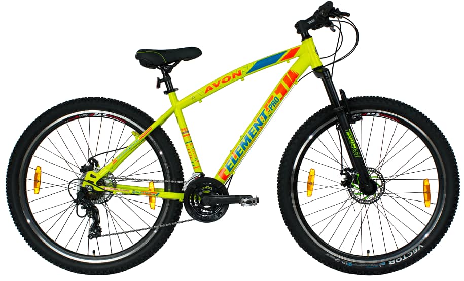 Avon Element Pro 29T Double Disc brake Senior Cycle Matt Floro Neon Green and Blue on EMI Bajaj Mall