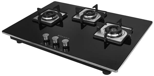 Faber Auto Ignition 3 Burner Gas Hob Black (HCT 753-SR CRS LBK CI) on ...