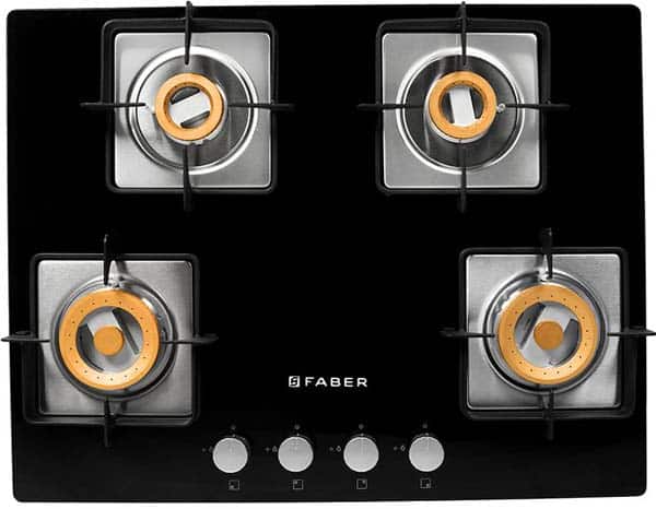 Faber Burners Gas Hob Glass Stainless Steel Black Htg Crs Br Ci