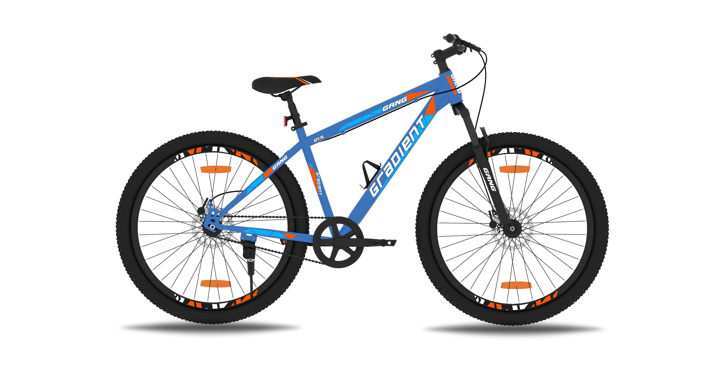 Gang Gradient Front Suspension Cycle Without Gears Single Speed Matte Blue and Orange