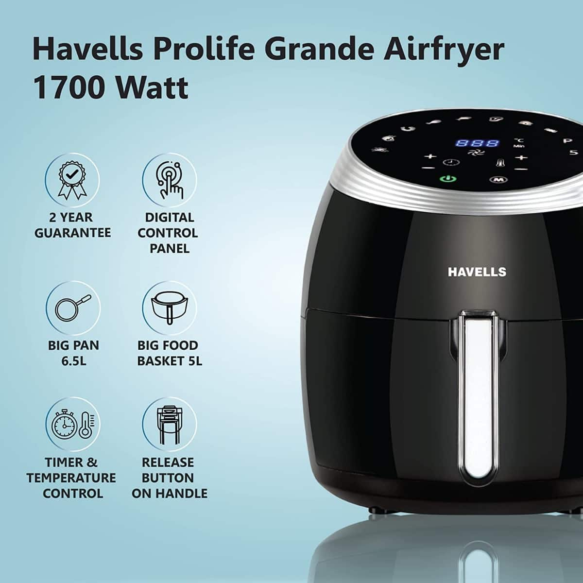 Havells Havells Prolife Grande Air Fryer Black Online At Best Price