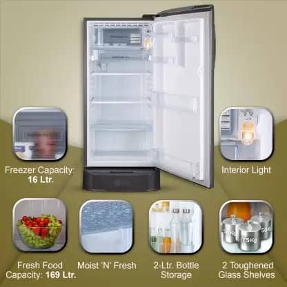 Lg L Star Direct Cool Single Door Refrigerator Grey Gl D Apzd