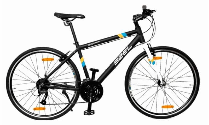 SZEL Grafit 24 Speed 700C Alloy Hybrid Bike Matt Black online on EMI Bajaj Mall