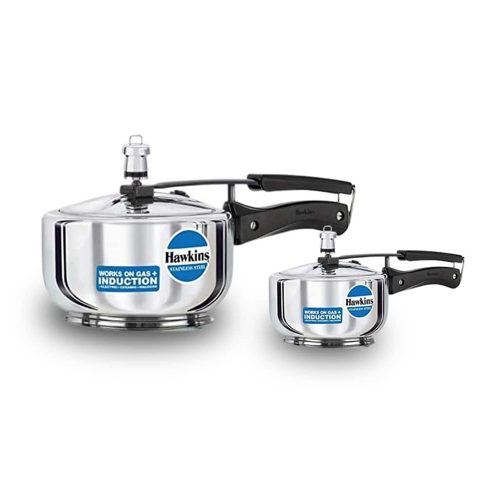 Hawkins stainless steel store pressure cooker combo