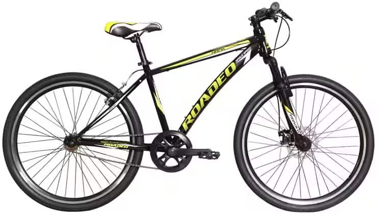 Hercules Roadeo Hank 26 Single Speed Medium Mountain Cycle Black Yellow on EMI Bajaj Mall