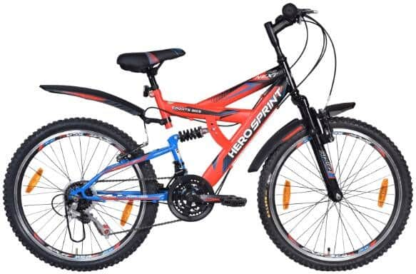 Hero Cycles Sprint Next 26 T 18 Speed Mountain Cycle BlackRed BicyclesOnline at Best Price on Bajaj Mall