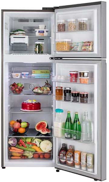 LG 360 L 2 Star Frost Free Double Door Refrigerator Shiny Steel (GL ...