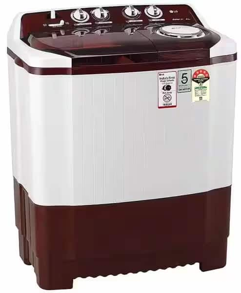 LG 8 kg SEMI Automatic Top Load Washing Machine Burgundy (P8035SRAZ) On ...