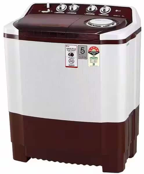 LG 8 kg SEMI Automatic Top Load Washing Machine Burgundy (P8035SRAZ) On ...