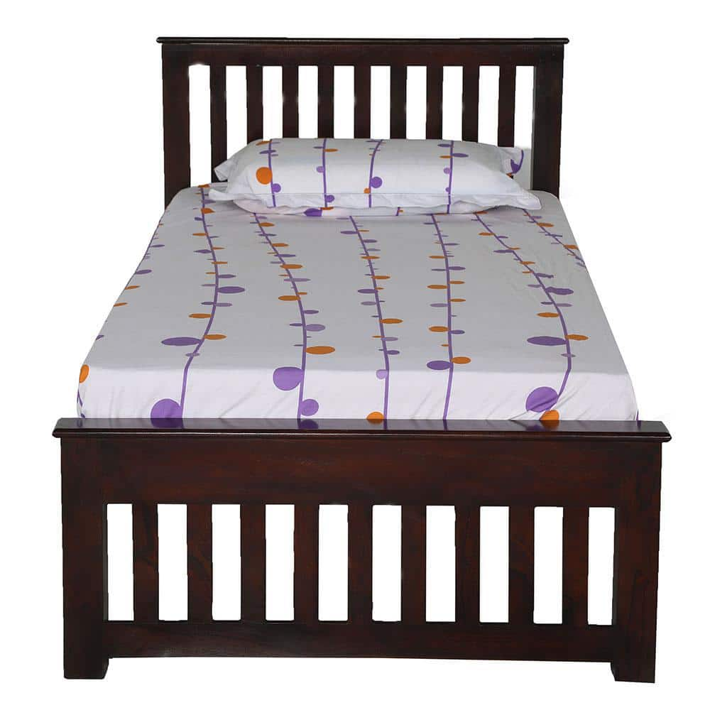 Pai Sheesham Wood Ab Single Size Bed With Rectangular Shape (Pfbd221-3 ...