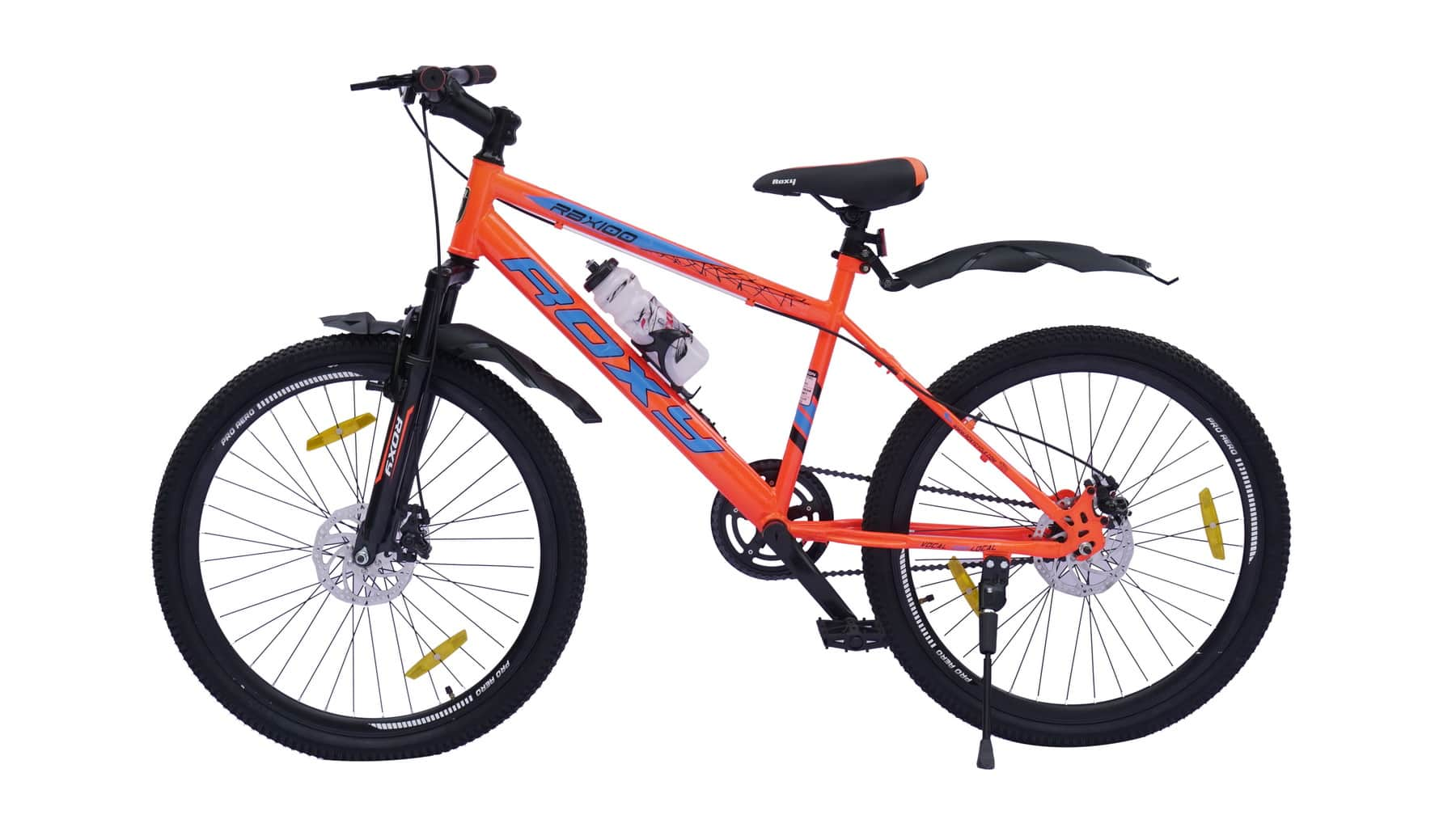 ROXY Bikes Mountain Cycle 26 inch Dual Disc Brake Frame 15 Inches Single Speed Mountain Cycle MTB Frame Size 15 inch Unisex Cycle I Black Orange