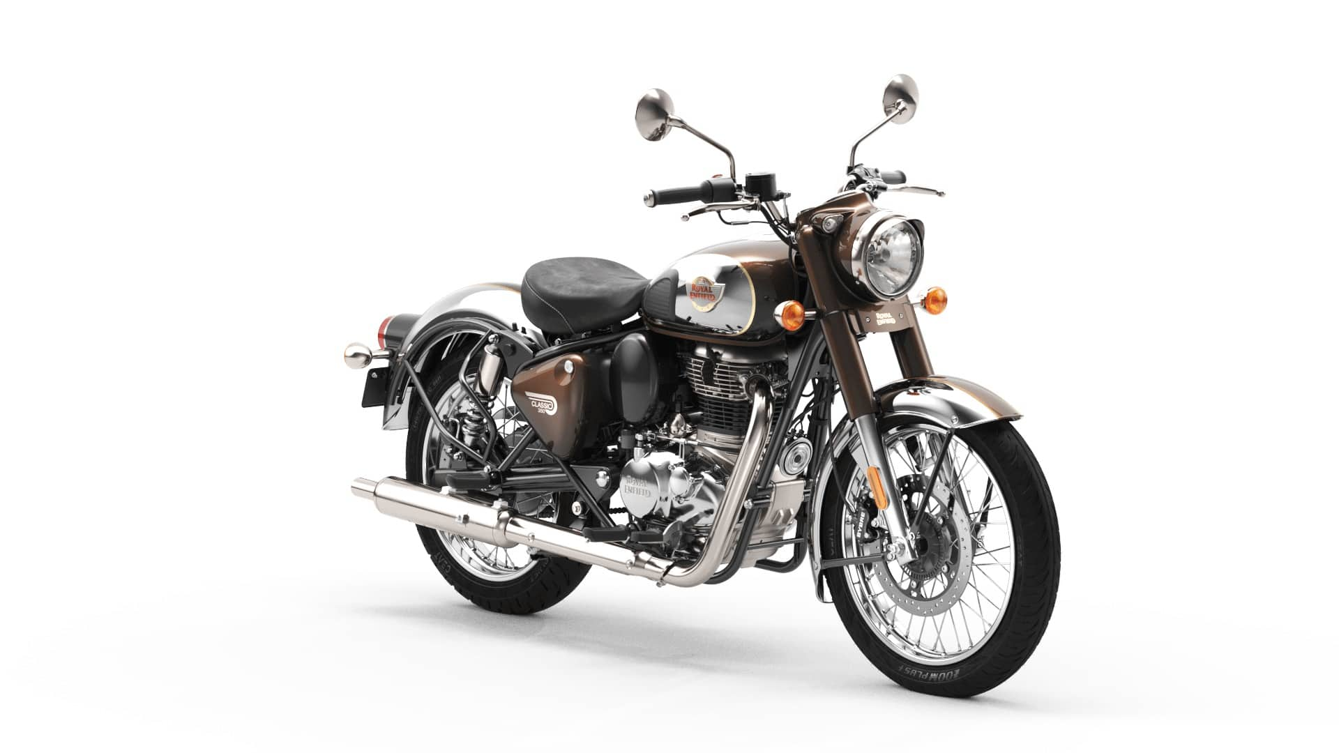 Royal Enfield Classic 350 Chrome Series with Dual Channel (Chrome ...