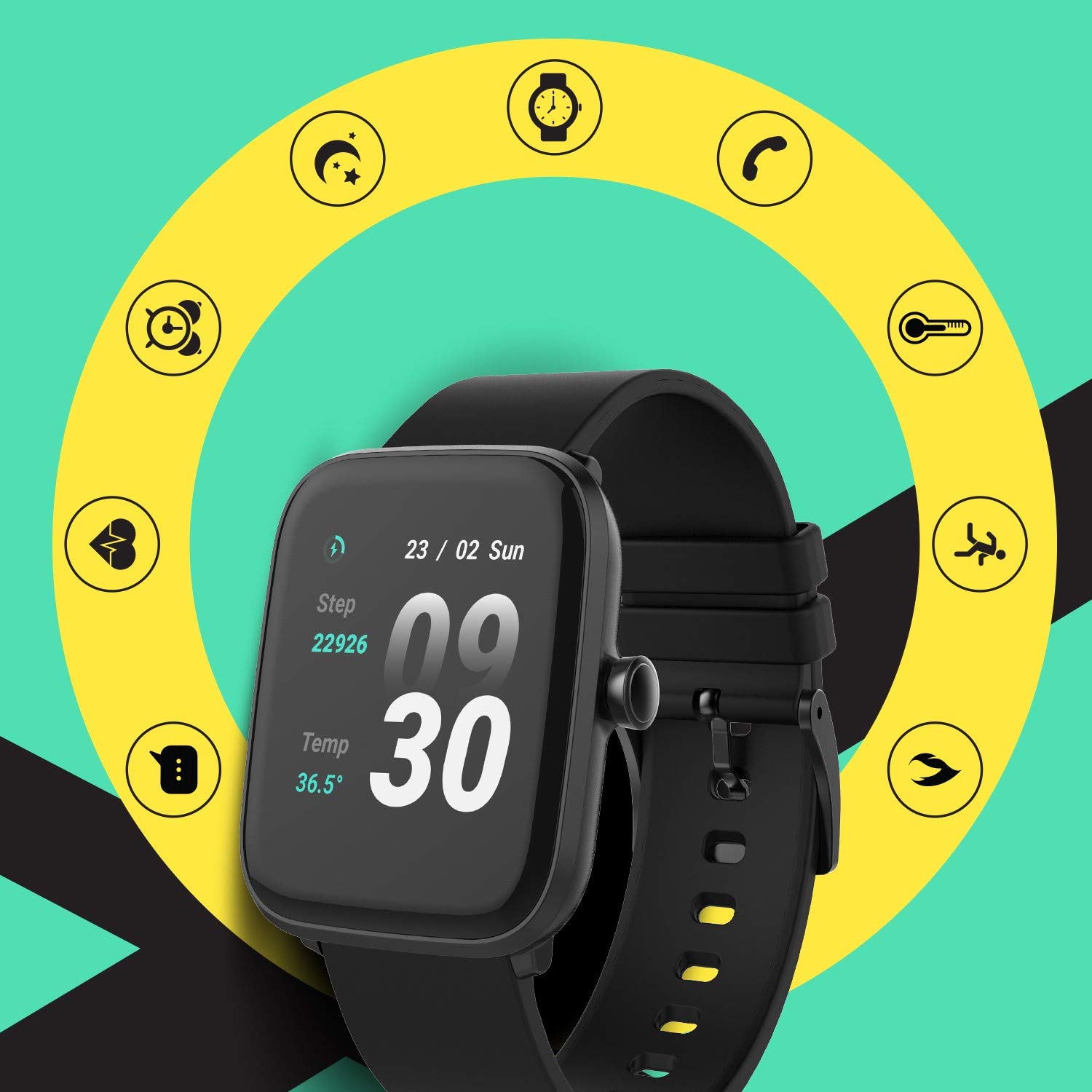 FLiX S1 Bluetooth Smart Watch (Black) online on EMI | Bajaj Mall