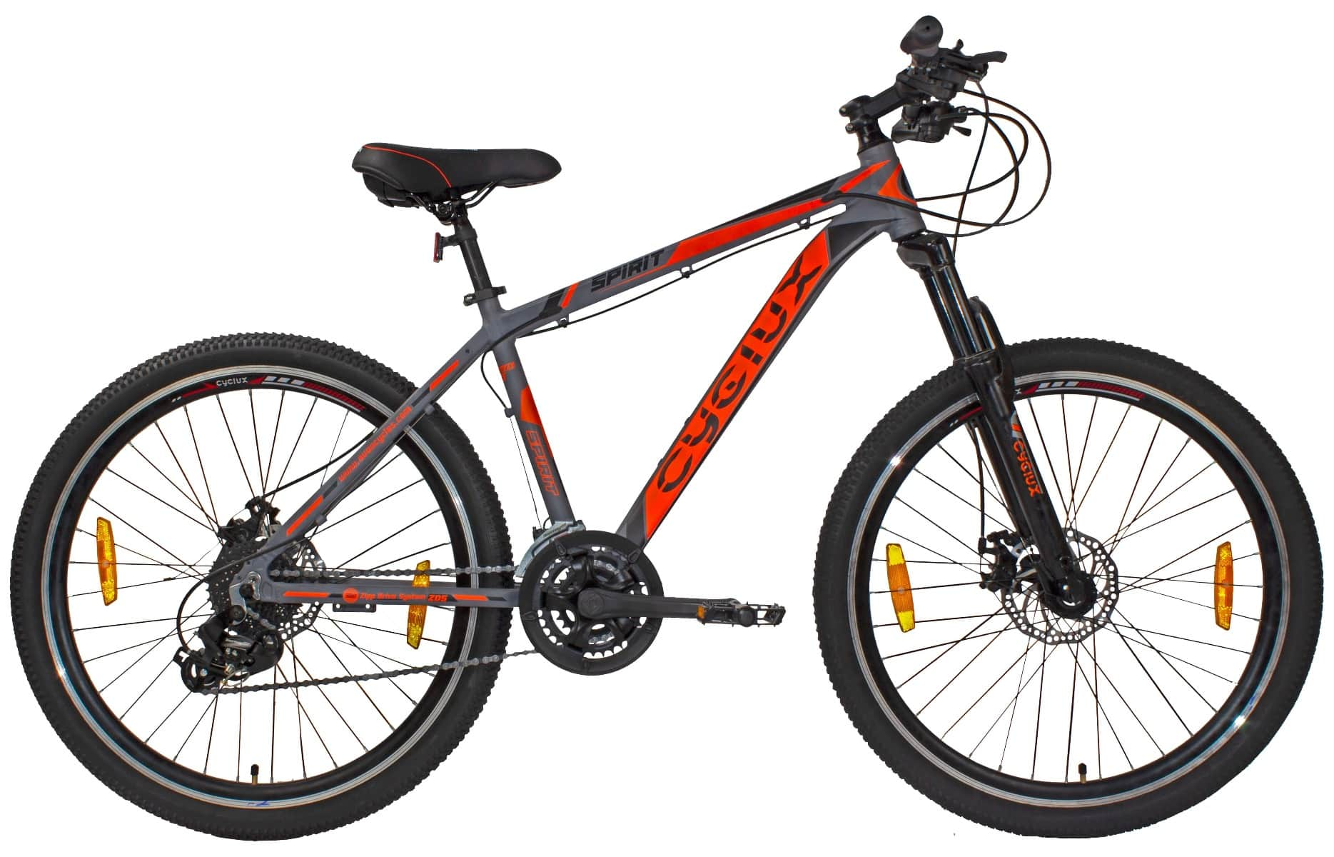 Avon Spirit 29T Double Disc brake Senior Cycle (Matt Orange and black) on EMI | Bajaj Mall