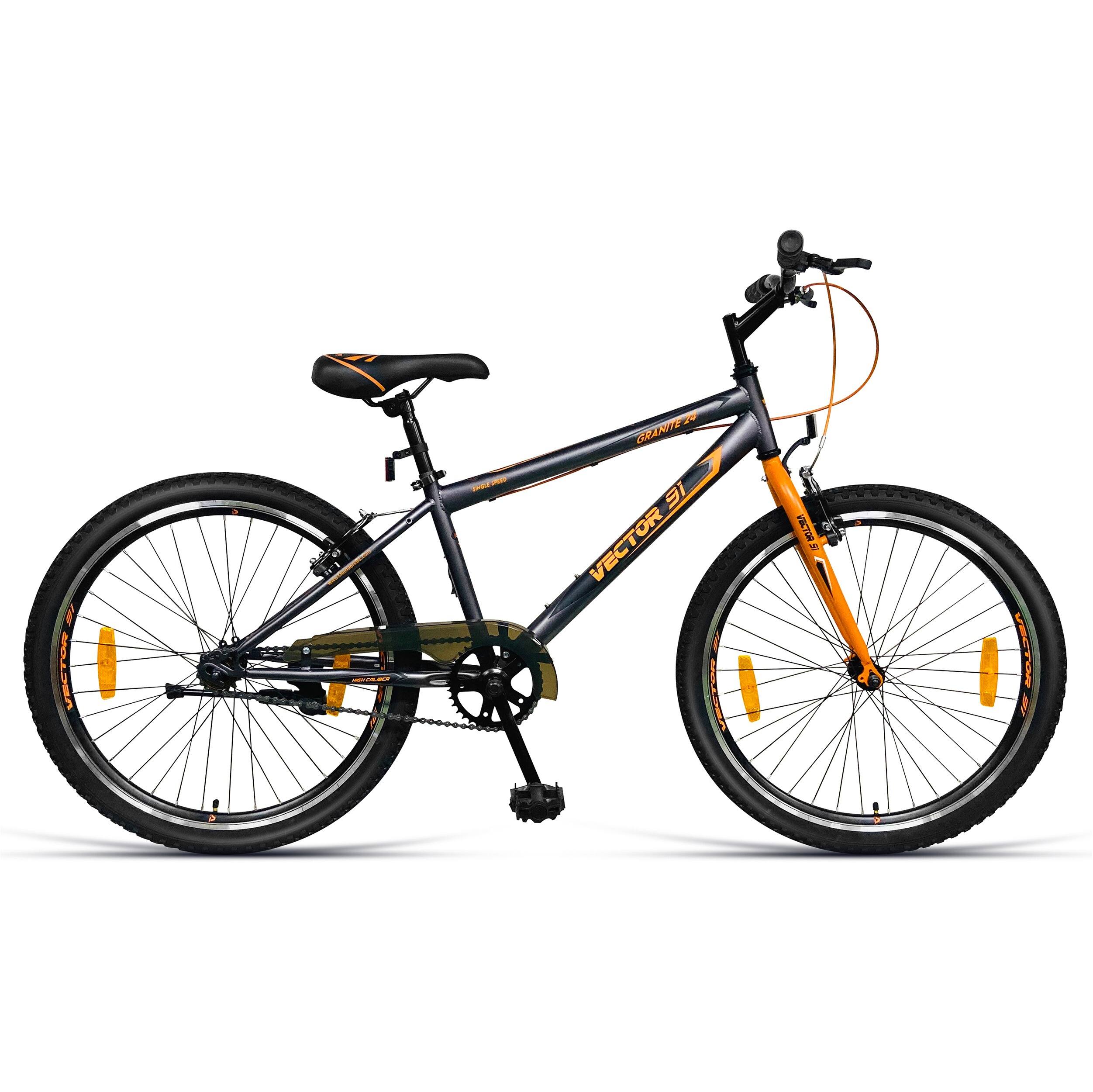 Vector 91 Granite 24T Single Speed Hybrid Bicycle Orange