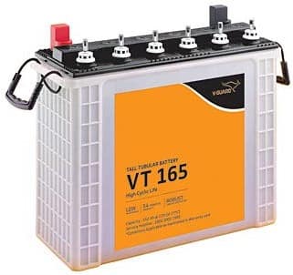 V Guard 152 mAh Tall Tubular Inverter Battery Multicolor VT165