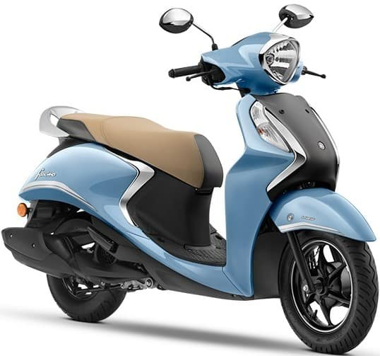 Yamaha Fascino 125 Hybrid DLX Drum (Cool Blue Metallic) on EMI | Bajaj Mall